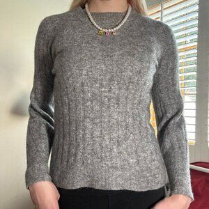 Banana Republic Gray Cable Knit Sweater - Size S